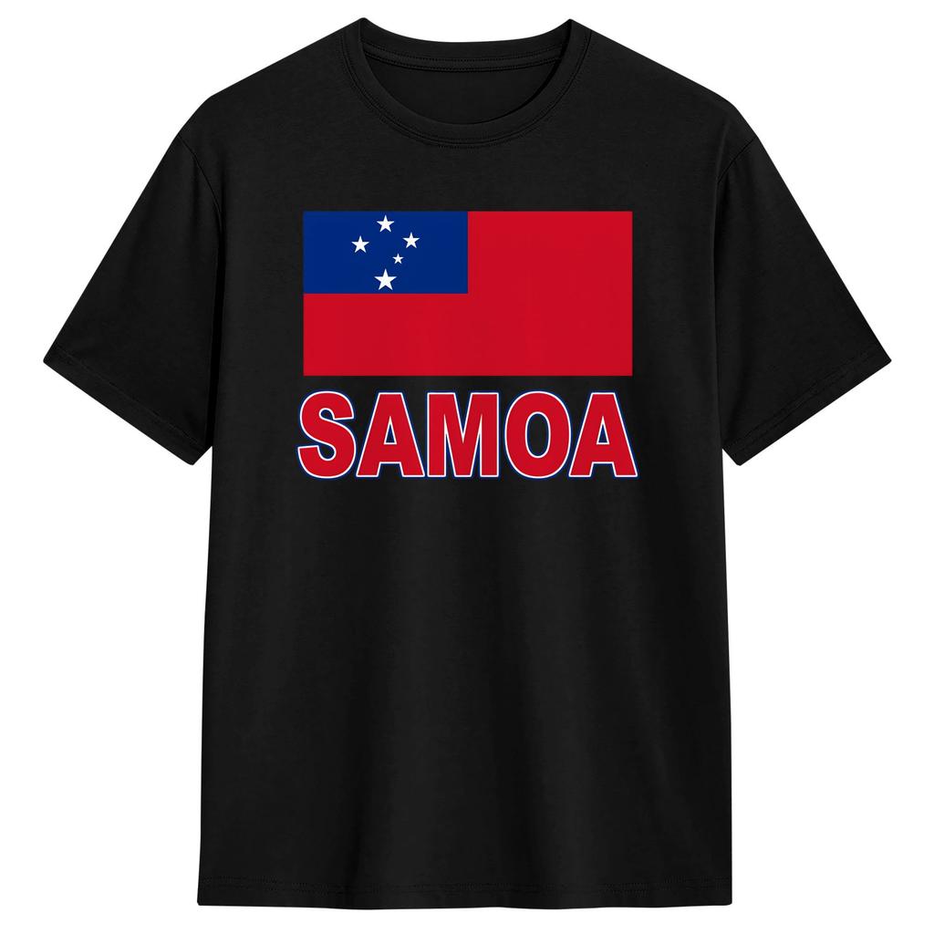 Unisexs TShirt Samoa Samoan Flag Leisure 100 Cotton Tees Short Sleeve T Shirt Round Collar Clothing 6XL