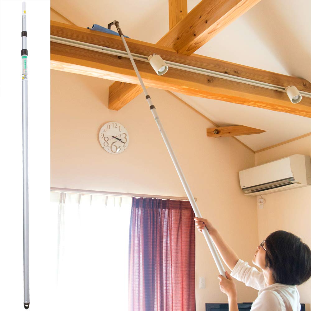 Azuma Kogyo Aluminum Telescopic Handle Set Telescopic Handle 1 Handle Only Lightweight and Aluminum Handle Up To Can Reach Up To the Second Floor