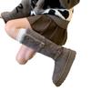 The Same Buckle Belt Thick-soled Plush Flanged Warm Cotton Shoes 2025 New Medium and Long Snow Boots Women's Winter Models
