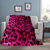 Manta de Franela Estampado Leopardo Magenta, Manta Suave y Amigable con la Piel para Sofá, Manta Decorativa para Dormitorio y Sala de Estar