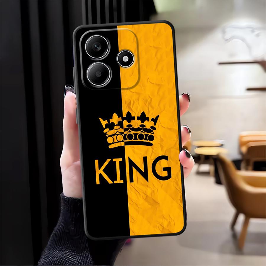 Pouzdro na telefon s písmeny Crown pro Xiaomi Redmi Note 14 12C 13C A4 A5 10 12 11 A3 A1 14C K80 9 8 7 13 Pro Plus K40 A1 A2