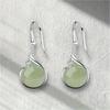 1 Pair of Retro Style Imitation Jade Earrings, High-end Quality, Lightweight and Luxurious.