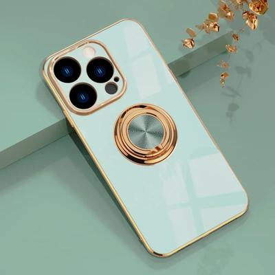 Πολυτελής Θήκη Σιλικόνης Για iPhone 15 14 13 12 11 Pro Max XS 8 7 7Plus 8Plus SE   15Pro 14Pro Μαλακή Θήκη Με Δαχτυλίδι-Βάση A