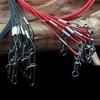 10PCS Thick Wire 50CMX1mm 150LB Steel Fishing Leader Trace Saltwater Fishing Trolling Anti Bite Lure Jig Hook Connector