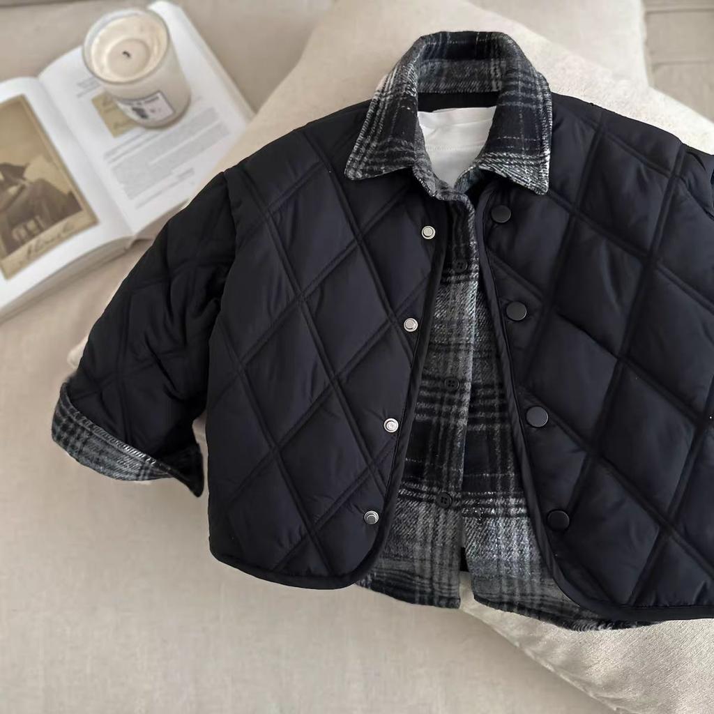 Boys Autumn Winter Stylish Padded Jacket with Mock Layer for Toddlers