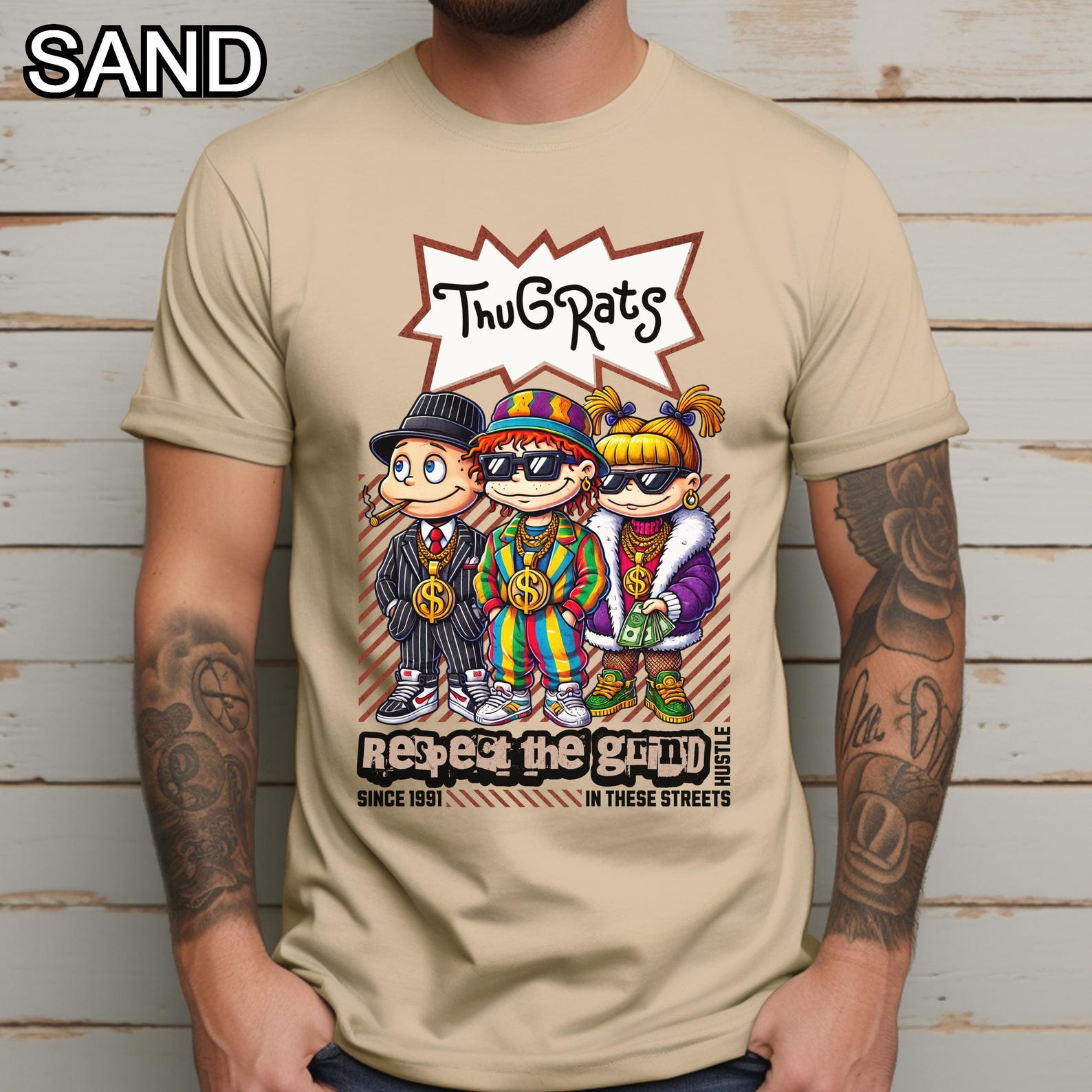 Thugrats T-Shirt: 90s Retro Cartoon Parody Tee S