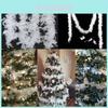 Luxurious White Feather Boa Strip For Elegant Christmas Tree Diy Decor 2m Length