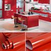 Bright Red Waterproof Wallpaper Old Furniture Refurbished Stickers Kitchen Cabinets Self-Adhesive Solid Color Wall Paper
