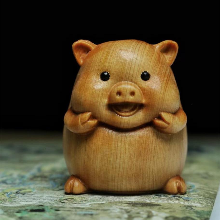 Holz Katze Tiger Schlange Dekoration Haus Schreibtisch Ornamente Chinesischer Stil Haustier Niedlich Kleines Tier Holz Handwerk Kindergeschenk