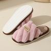 Plush Slippers for Women In Autumn and Winter, Anti Slip for Outdoor Wear, Thick Soled for Indoor Use, Fuzzy Cotton Slippers, and Warm Cotton Slippers