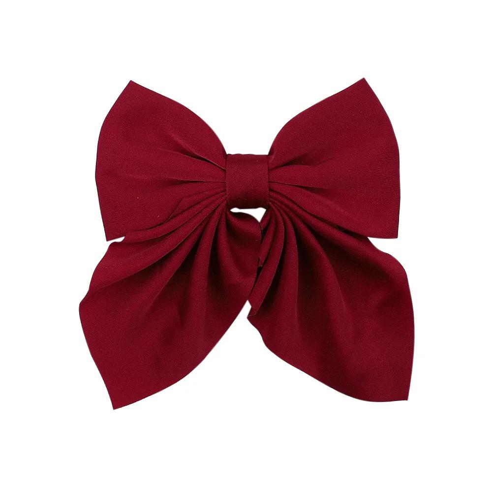 5Piece Mixed Color Ribbon Bow Girls Hair Clips Elegant Solid Color Bow Hair Accessories Hair Clips for Girls Headwear