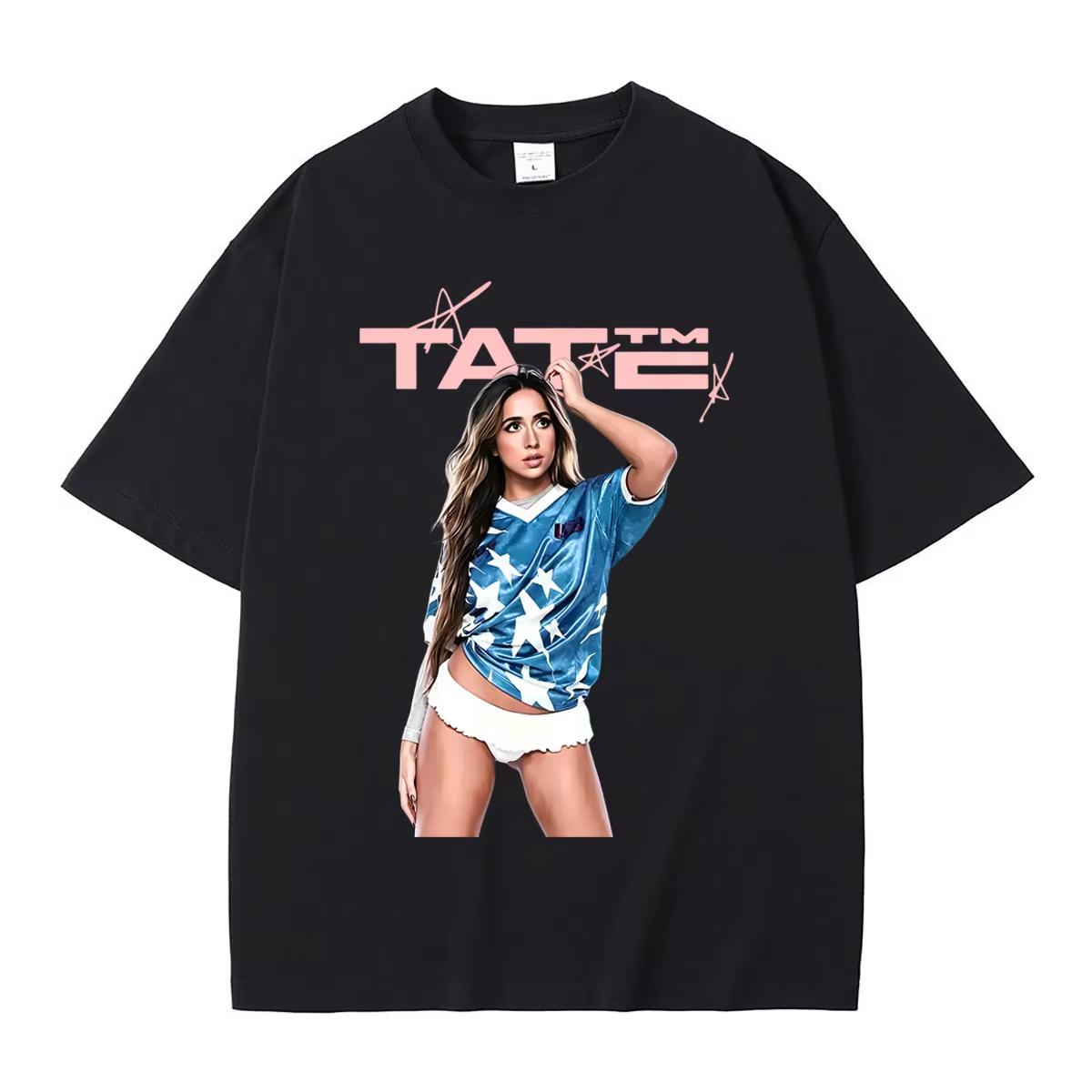 Hot Tate Mcrae Graphic Print T-shirt So Close To What Miss Possessive T Shirts Men Women Fashion Pop Gothic Cotton Oversized T-shirt 4XL