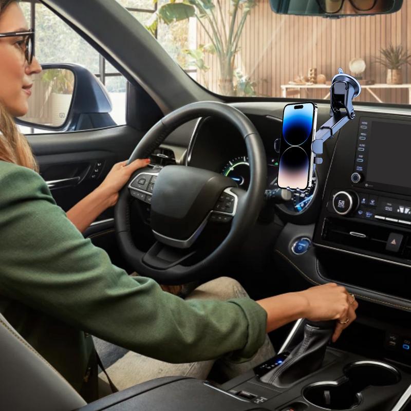 Smartphone Holder, Car Holder, Gel Suction Cup, Cell Phone Holder, Car, One Hand Operations, Freely Adjustable, 360 Rotation