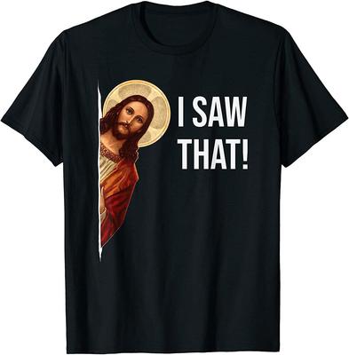 Zabawny cytat Jezus Meme Widziałem tę chrześcijańską koszulkę unisex