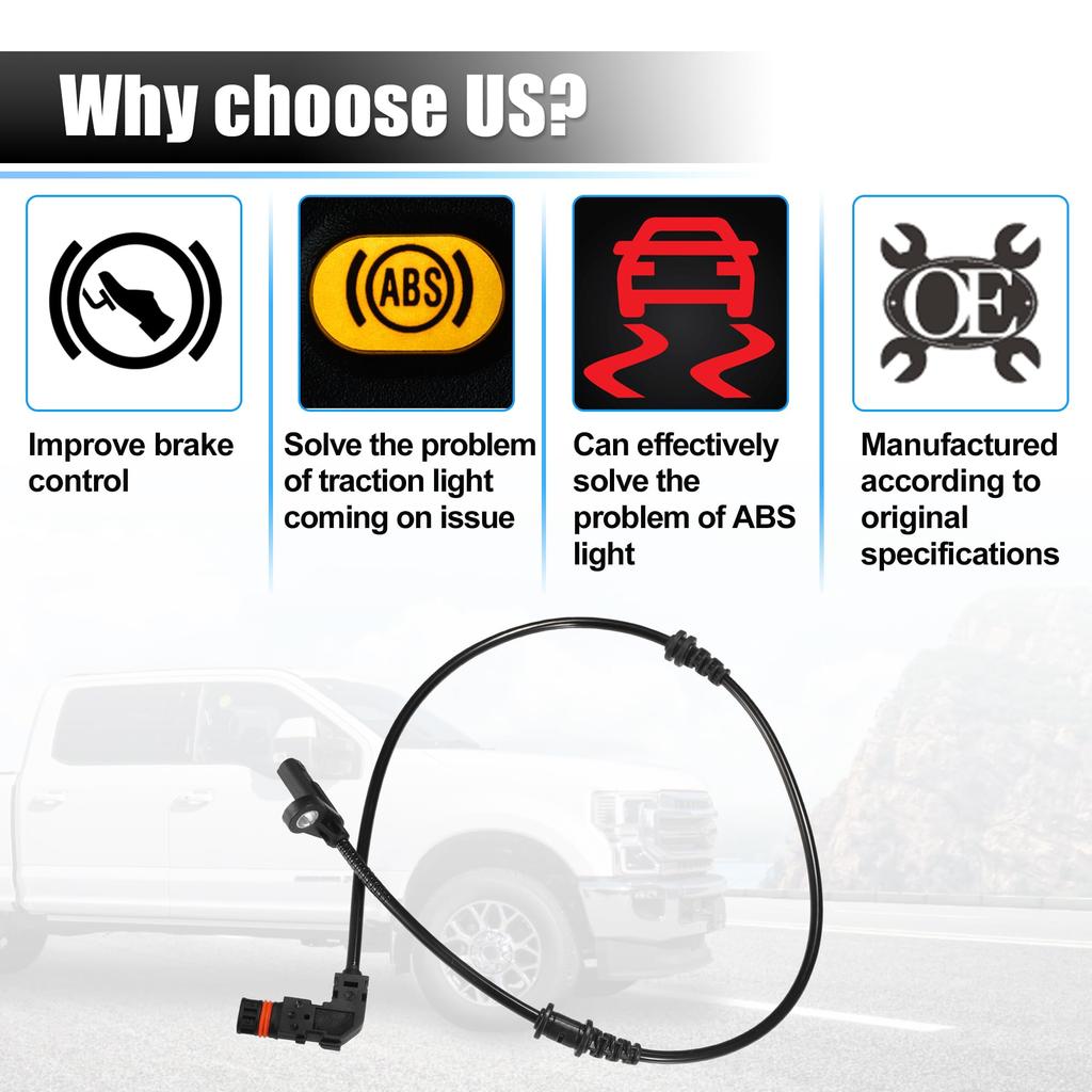 X AUTOHAUX Mercedes-Benz C-Class W204 2011-2015 Front Left & Right ABS Wheel Speed Sensor