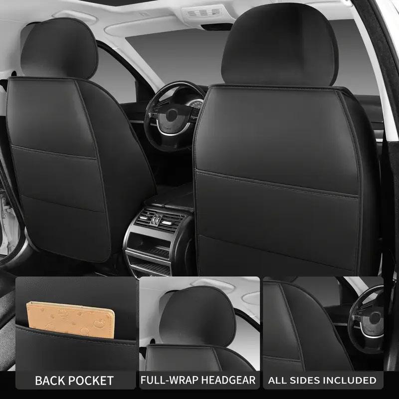 Universal PU Leather Front Car Seat Cover Durable&Breathable Cushion Mat Waterproof Protect Cushion Auto Seat Cover 1PC