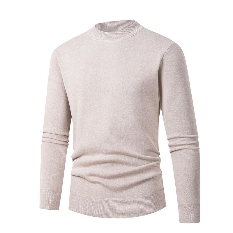 

Men s Slim Fit Half-Turtleneck Sweater - Fashionable Solid Color Knit XL хакі