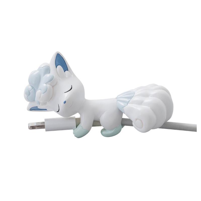 Round Usb Pikachu Data Cable Protector Accessory Cartoon Eevee Snorlax  Decor