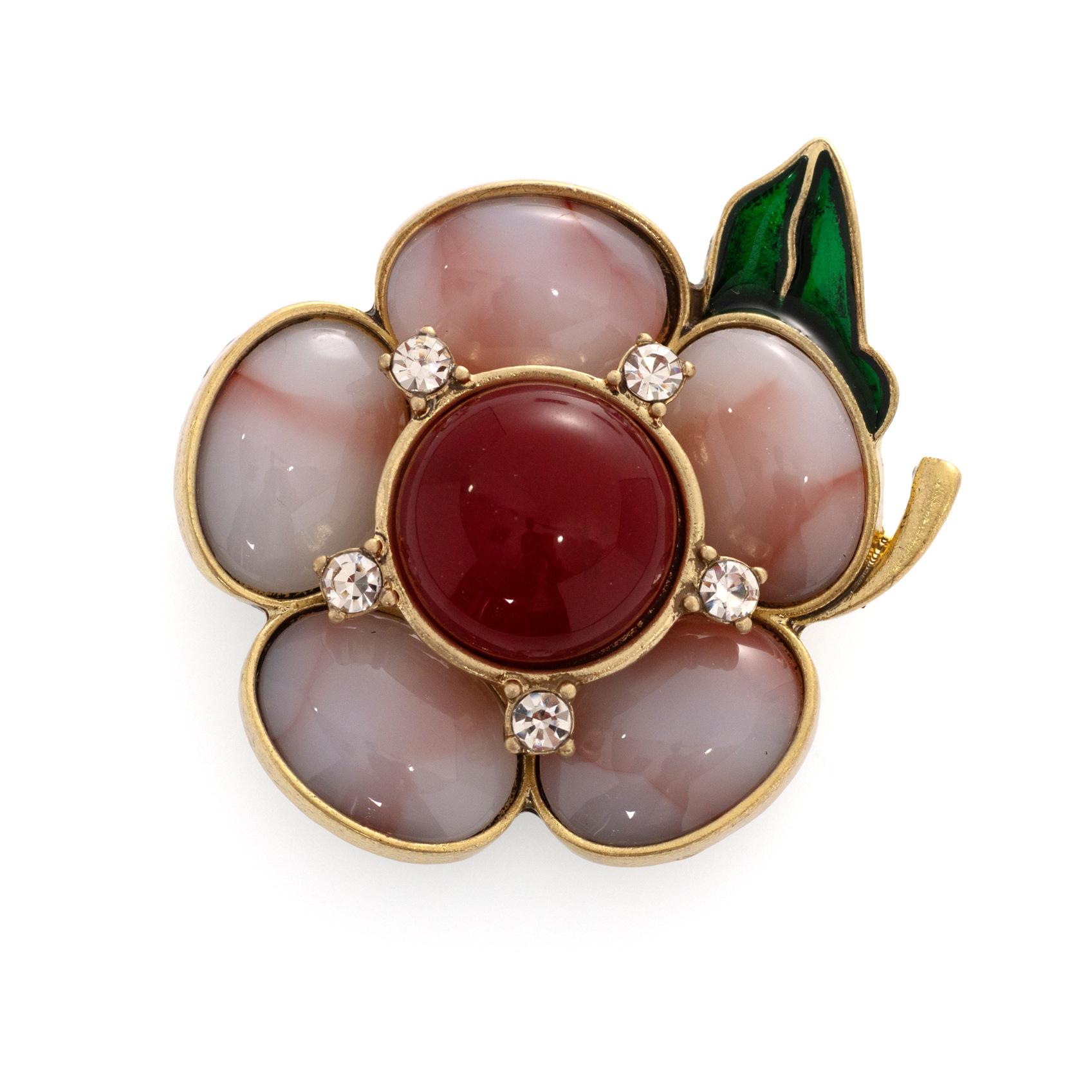 Stylish And Elegant Natural Fritillary Flower Brooch Female Niche Design Retro High-End Flower Brooch