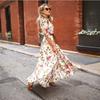 Spring and Autumn New Dress Printed Pendulum Temperament Chiffon Floral Slim Dress