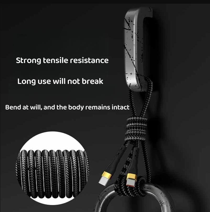 120W 6A PD Type C Fast Charging Cable Type C To Type C Cable For Samsung POCO USB Type C Phones Cable Accessories
