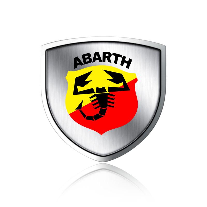 1Pc Car Metal Sticker Custom Shield Car Rear Trunk Shield Emblem Badge Sticker for Abarth Abbas 695 595 500 Competizione 124 Spider PUNTO