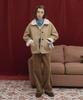 Covernat Woman Reversible Shearling Jacket Beige