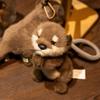 Cute Otter Plush Keychain Realistic Stuffed Otter Animal Pendant Doll Soft Plushies Key Ring for Bag Decoration Gifts Girl