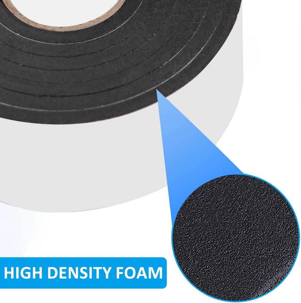 EVA Sponge Anti-collision Strip Tape Double-sided Strong Self-adhesive Tape Door Frame Gap Sealing Strip Black Foam Glue Tapes