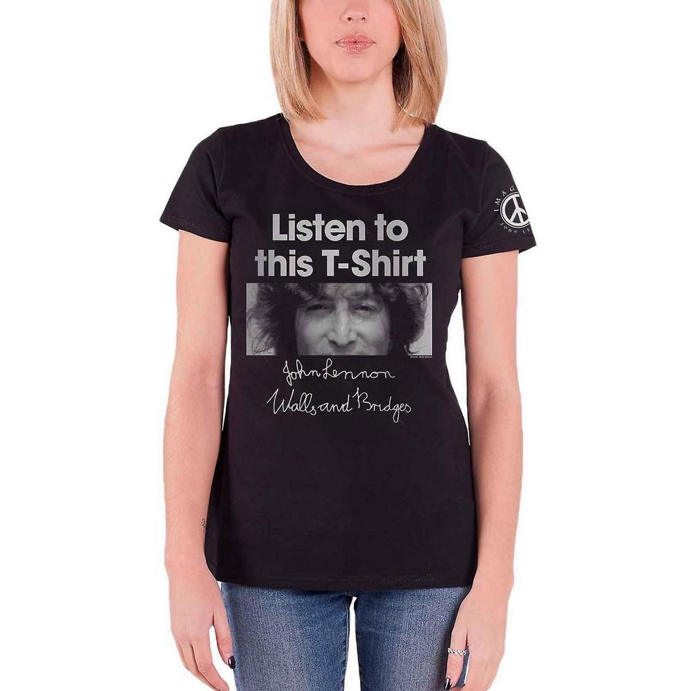 John Lennon Womens/Ladies Listen Lady T-Shirt