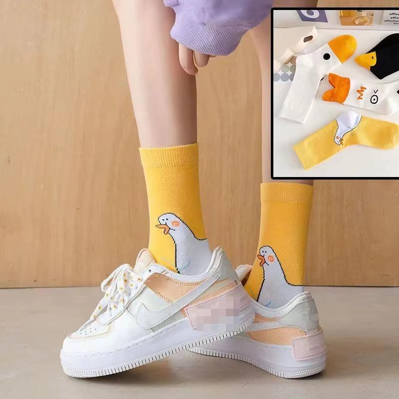 Women Socks Animal Cartoon Dog Lolita Kawaii Cute Socks College Style School Students Breathable Cotton Middle Tube Socks Gifts