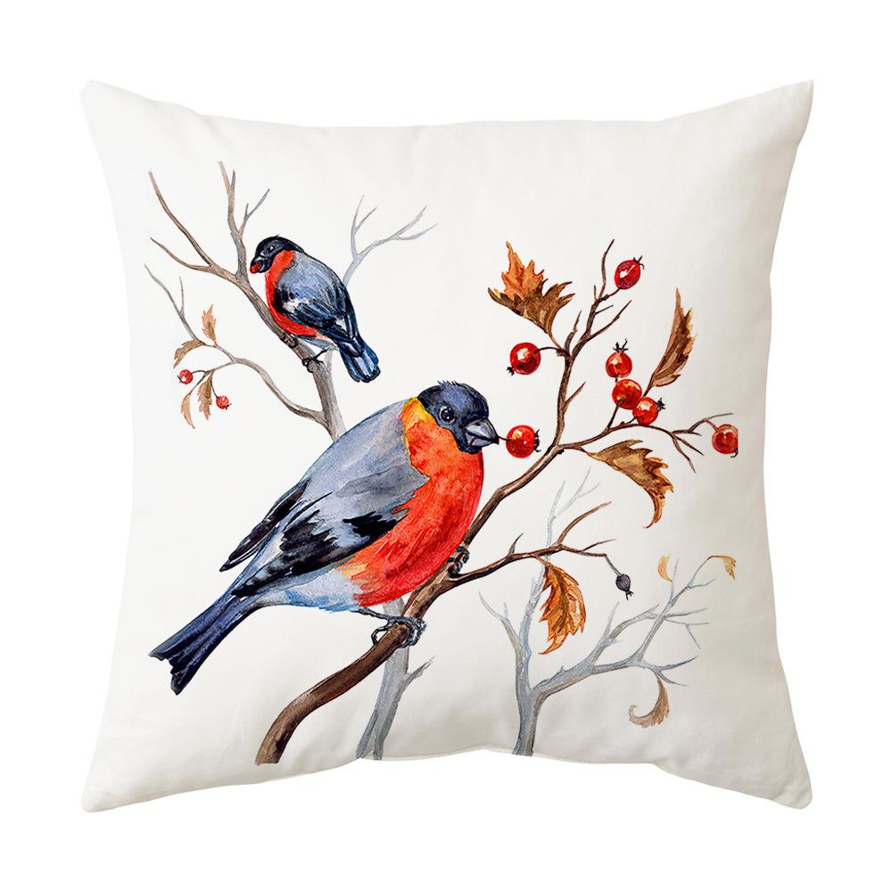 

Подушка с принтом птиц Наволочка Домашняя Прикроватная Диванная Подушка Юго-Восточная Азия Наволочка 45 * 45Cm (collection priority delivery)