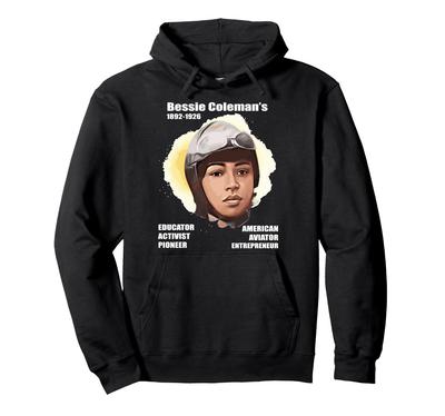 Bessie Coleman Full Color Dark Hoodie