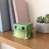 Unique Home Decorations Cube Frog Desktop Ornament, Resin Square Figurine for Office Small Sculptures Desk Shelf Decoration, Funny Statue Computer