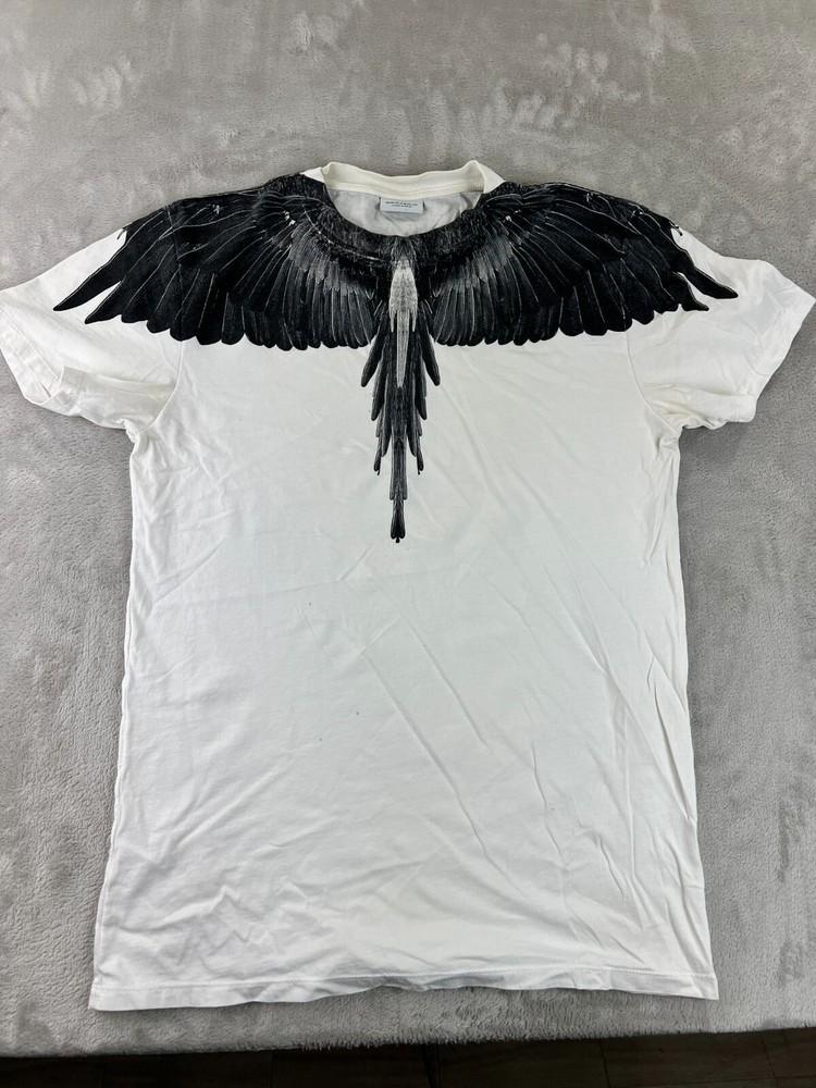 

Marcelo Burlon Біла футболка з коротким рукавом Icon Wing Розмір SMALL County Of Milan Унісекс футболка XXXXL