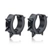 Unisex Punk Fashion Black Rivet Geometric Gothic Hoop Earrings Jewelry Stud Earring Accessories