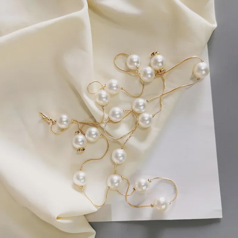 Women's Slim Pearl Waist Chain - Versatile Decorative Dress Belt for a Fashionable Summer Look