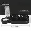 3 in 1 Elevated Cat Bowl Set Non Spill Dog Food Water Feeder Plastic Pet Supplies MIT