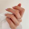 Chic Irregular Geometric Square Ring For Women Adjustable Size Copper Fashion Accessory