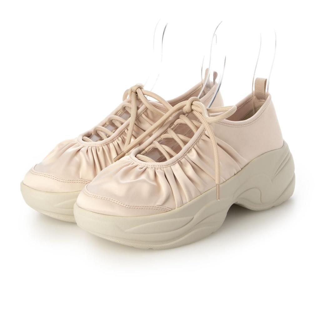 Evol Damen Schnür-Plateau-Sneaker-Stiefel mit Raffungen, Rosa, Klein