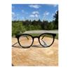 Vo026 Transparent Thick Round Unisex Clear Glass Blue Light Protective Glasses