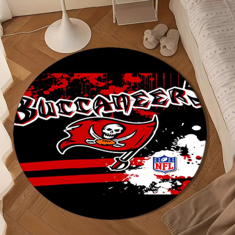 Tampa Bay Buccaneers Logo Round Mat, Anti-slip Circle Carpet Chair Rug For livingroom,Bedroom, Doormat Home Decor Gift Christmas Gifts