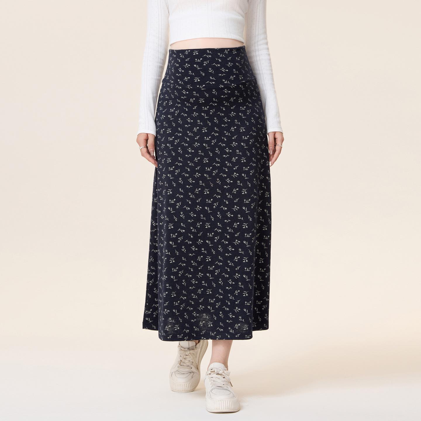 

Maternity Floral Midi Skirt - Small Size, No Belly Support, Fall 2025 L