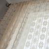 American Style Hollowed Out Beige Flower Fringe Curtain Finished Free Perforated Rod Pocket Bedroom Living Room Curtains