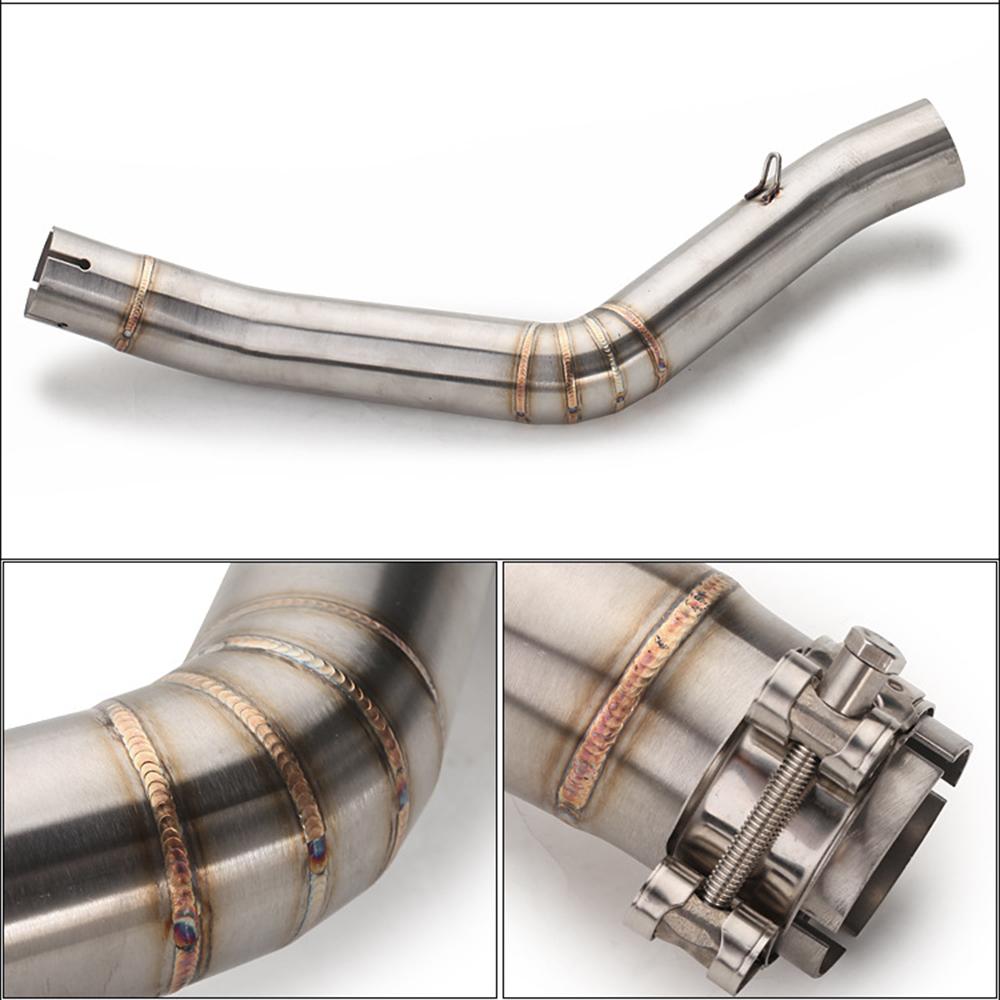 Stainless Steel Motorcycle Exhaust Muffler Motorcycle Exhaust Vent Middle Link Pipe for Benelli TRK 502