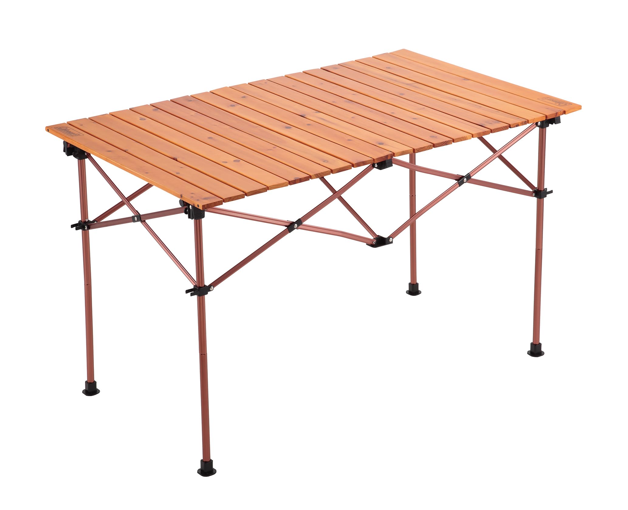 

Coleman Natural Wood Roll Table Height with Storage 30kg Weight Classic/110 Outdoor, Camping, BBQ, Picnic, Foldable, Adjustable, Case, Capacity,