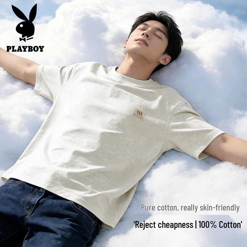 Playboy Men s American Trendy Short Sleeve T-Shirt L