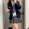 KALAOK Student School Uniform Cosplay Fashion JK Uniform Cos Costume for Commuting To School or Gery Size 2XL Women's Graduation, Blue,