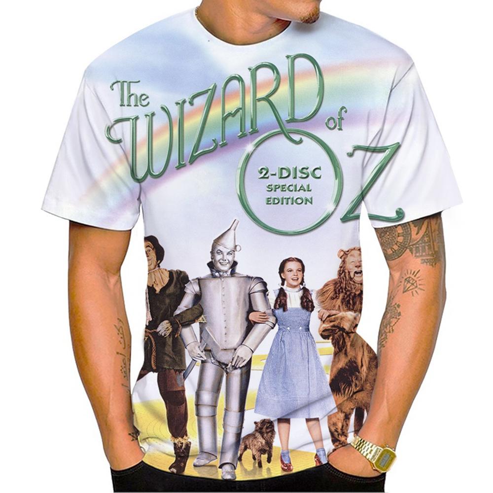 T-shirt da uomo estiva girocollo con stampa 3D