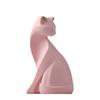 Artistic Animal Figurine Resin Cat Model Minimalist Pink Cat Sculpture  Bedroom